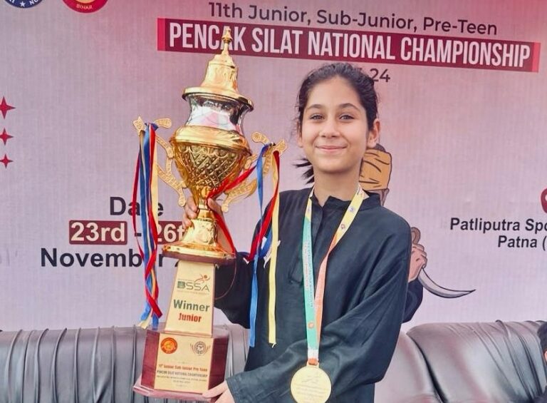 Handwara Girl wins prestigious National Pencak Silat Championship 2023-24 Award in Bihar