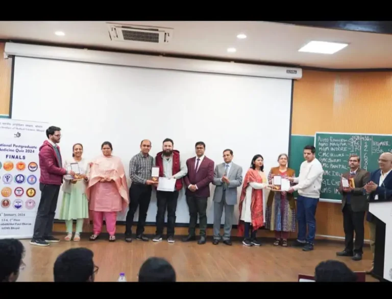 SKIMS Team in Super 6 at AIIMS National Medicine Quiz, Makes Institution Proud