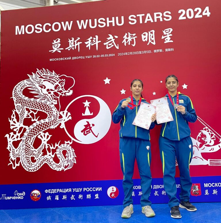 J&K Twin Sisters Triumph on Russian Soil: Gold Medal Glory at Moscow Wushu Championship