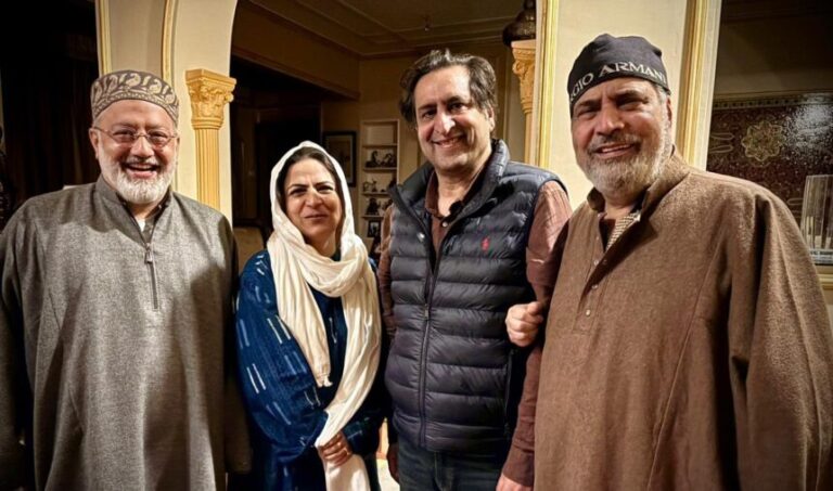 Sajad Lone Seeks Support from Muzaffar Hussain Baig for Lok Sabha Elections