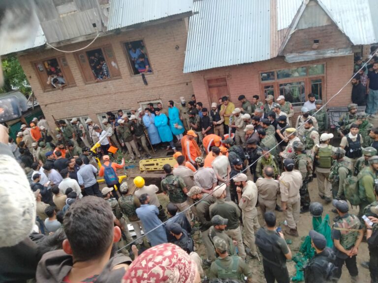 Rescue Operation Recovers Three Bodies from Tubewell Trench in Budgam District