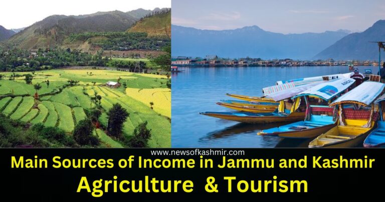 Exploring the Main Sources of Income in Jammu and Kashmir: Agriculture, Tourism, Handicrafts, and Government Employment