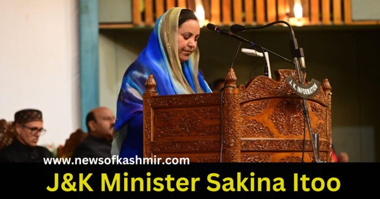 J&K Minister Sakina Itoo