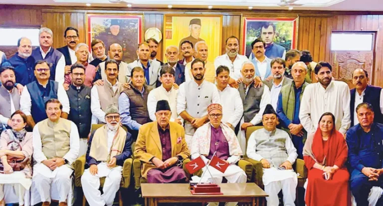 Farooq Abdullah with NC Elected Members