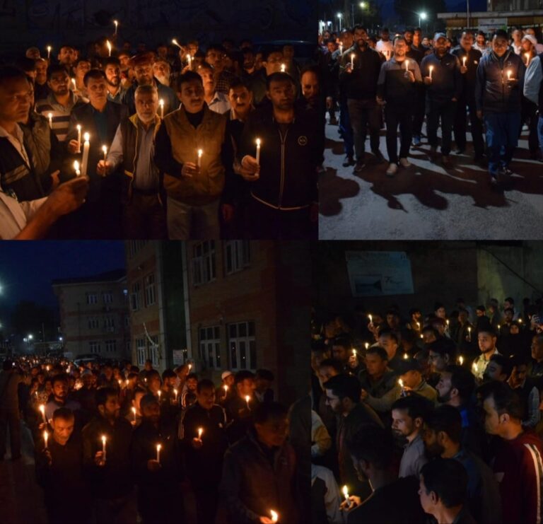 candlelight march was held in Bandipora