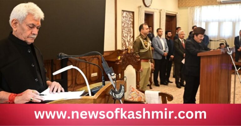 LG Administers Oath to Mubarak Gul as Protem Speaker of J&K Assembly