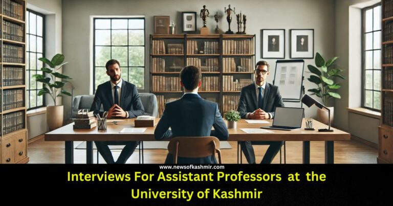 Interviews for Assistant Professors