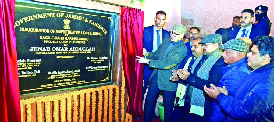 CM Omar Abdullah inaugurates Amphitheater, Light & Sound at Bagh-e-Bahu