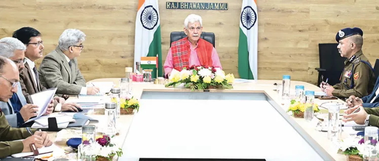 Lieutenant Governor Manoj Sinha urged