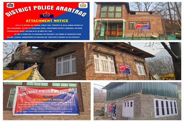 Anantnag Police Attach Properties