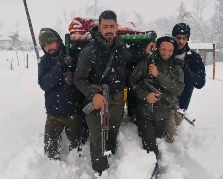 Police and locals rescue woman