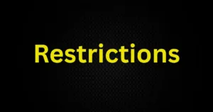 Restrictions