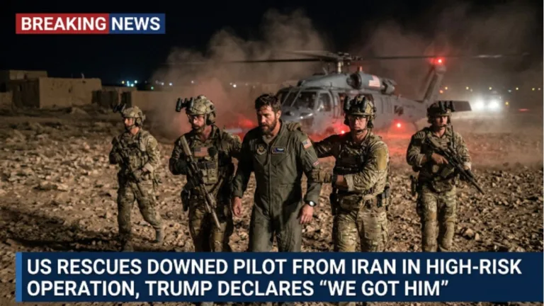 US Rescues Downed Pilot from Iran in High-Risk Operation, Trump Declares “We Got Him”