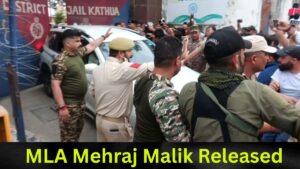 AAP Mla Mehraj Malik Released from kathua jail