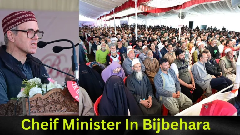 Omar abdullah at Bijbehara