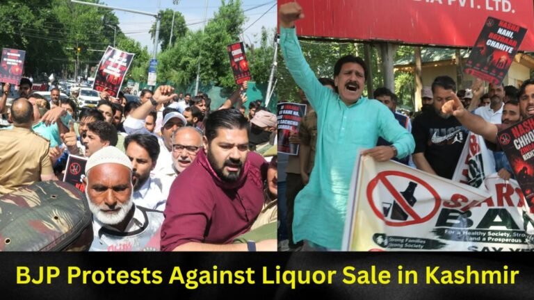 BJP Protests Against Liquor Sale in Kashmir