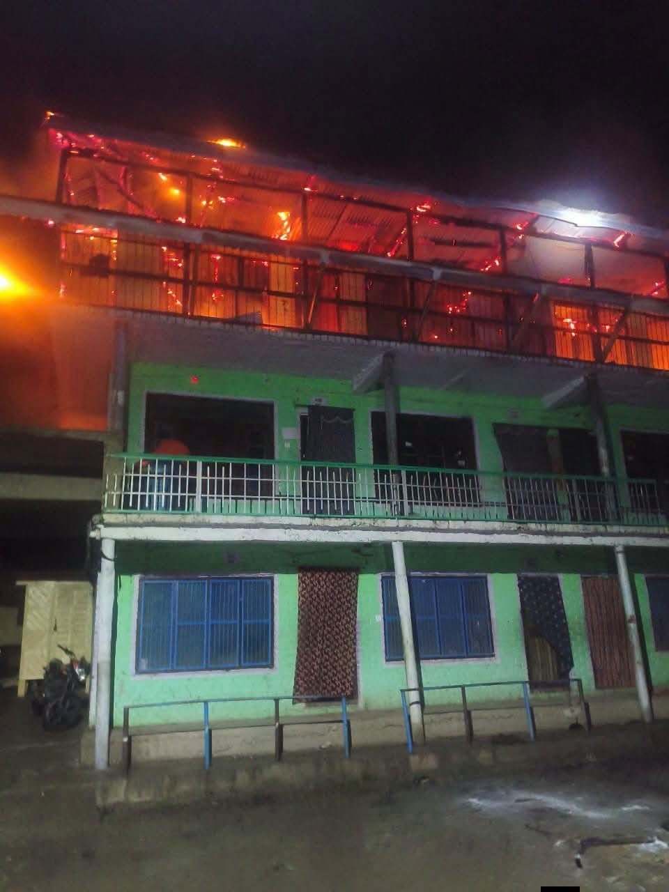 Massive Fire Damages Darul Uloom Pakherpora