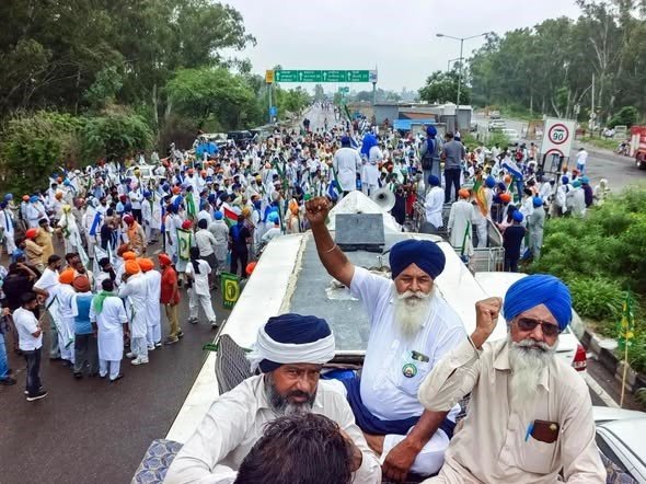 Farmers Block Highway at Shambhu Border