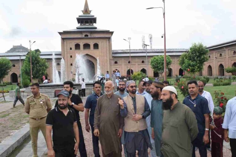 Mirwaiz Reviews Jamia Masjid Restoration