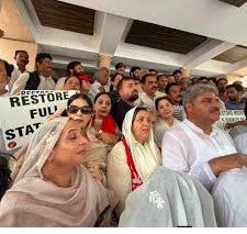 NC MLAs, Senior Leaders Hold Protest Near Delhi House