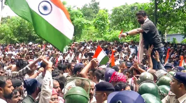 Police Action Against Jharkhand Students