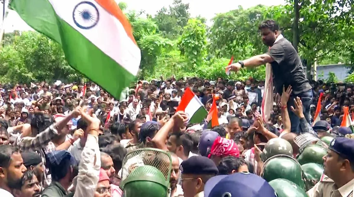 Police Action Against Jharkhand Students
