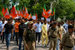 BJP Workers Protest Against Omar Abdullah