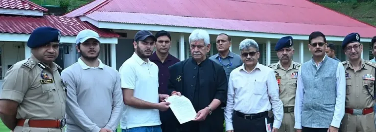 LG Manoj Sinha Hands Over Appointment Letter