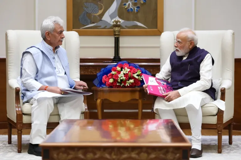 LG Manoj Sinha Meets PM Modi in Delhi