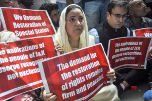 National Conference Protests in Srinagar