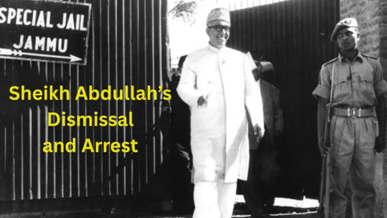 Sheikh Abdullah’s Dismissal and Arrest