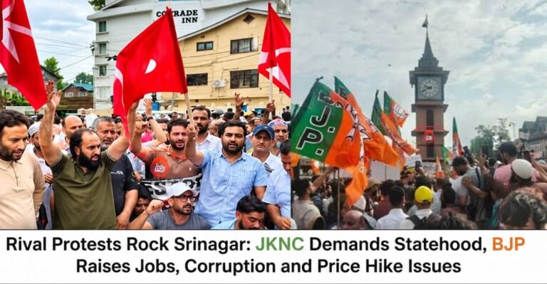 JKNC, BJP Stage Rival Protests in Srinagar