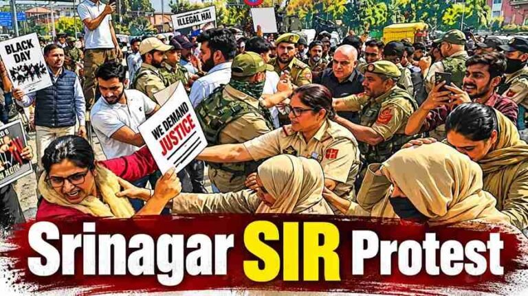 Srinagar SIR Protest